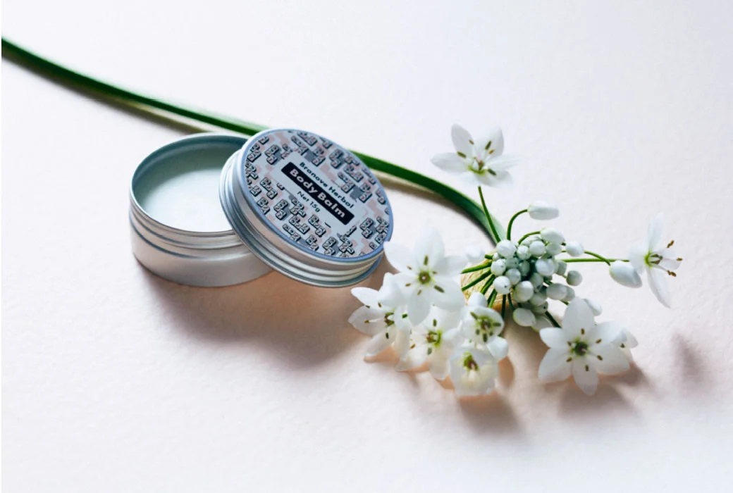 ブラノベオリジナルボディバームとお花