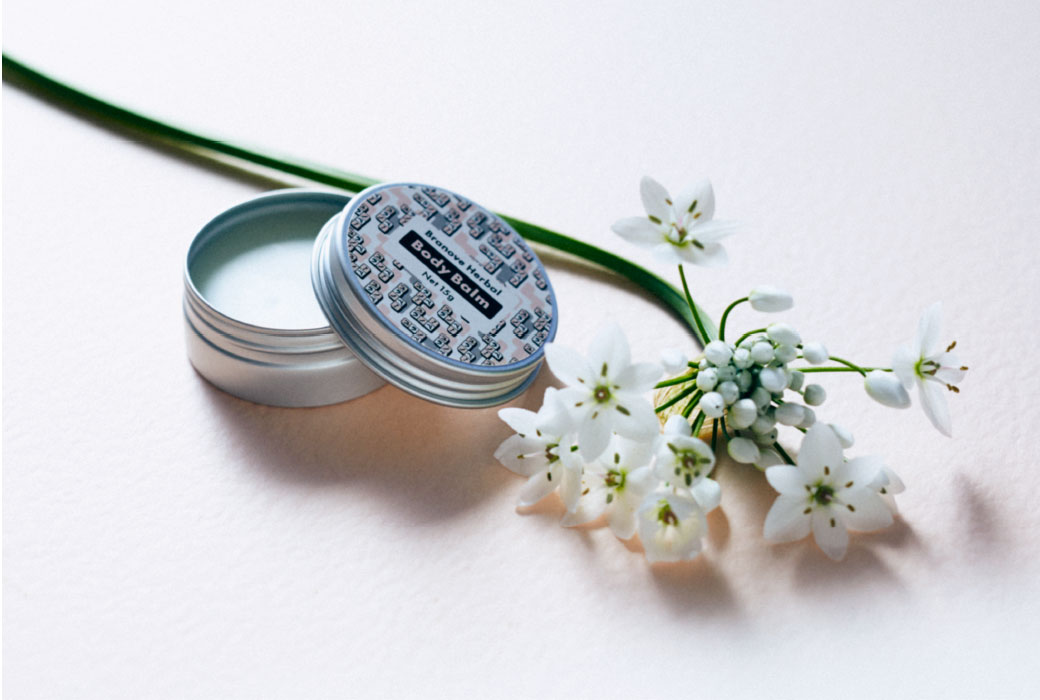 ボディバームとお花